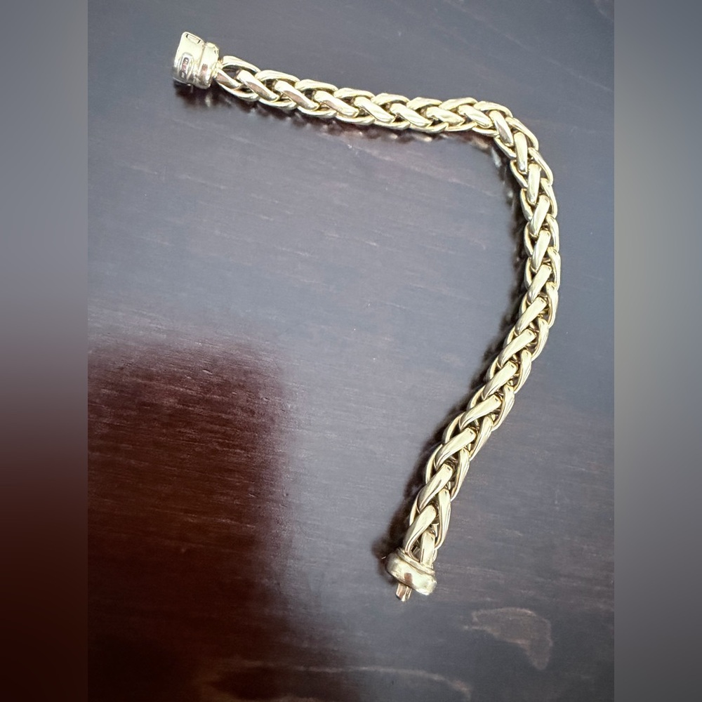 Elegant Gold Braided Bracelet